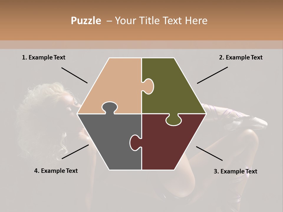 Blond Tiptoe Female PowerPoint Template