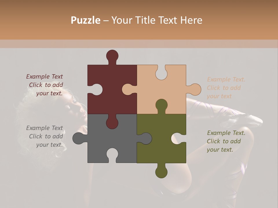 Blond Tiptoe Female PowerPoint Template