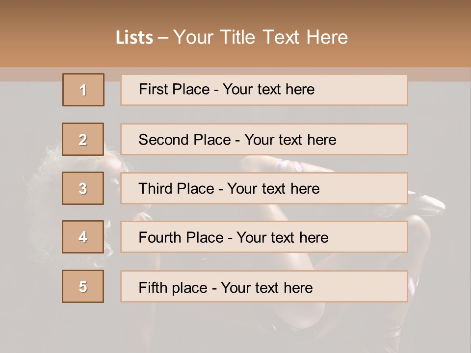 Blond Tiptoe Female PowerPoint Template