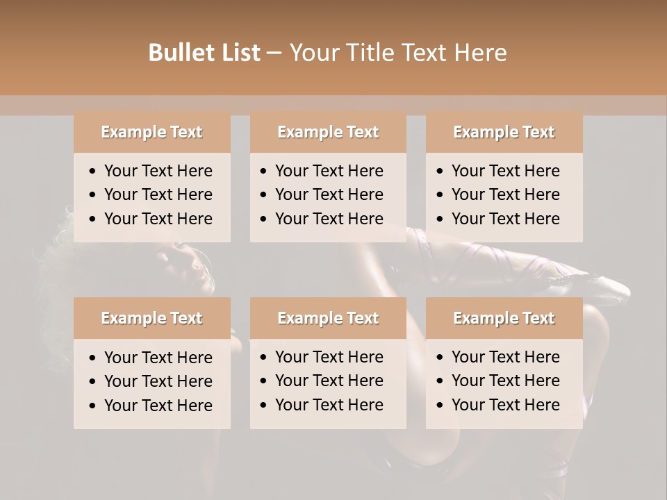 Blond Tiptoe Female PowerPoint Template