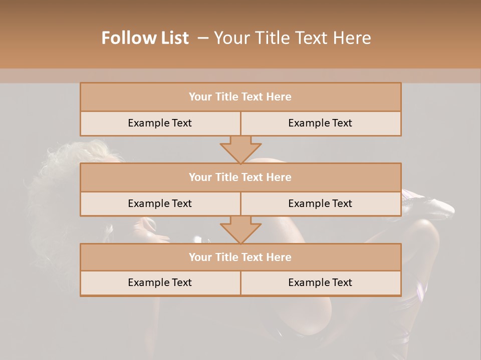 Blond Tiptoe Female PowerPoint Template