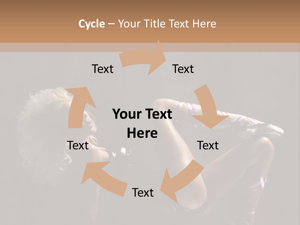 Blond Tiptoe Female PowerPoint Template