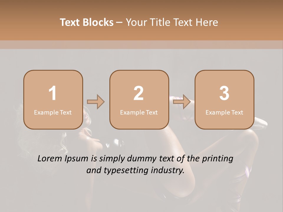 Blond Tiptoe Female PowerPoint Template