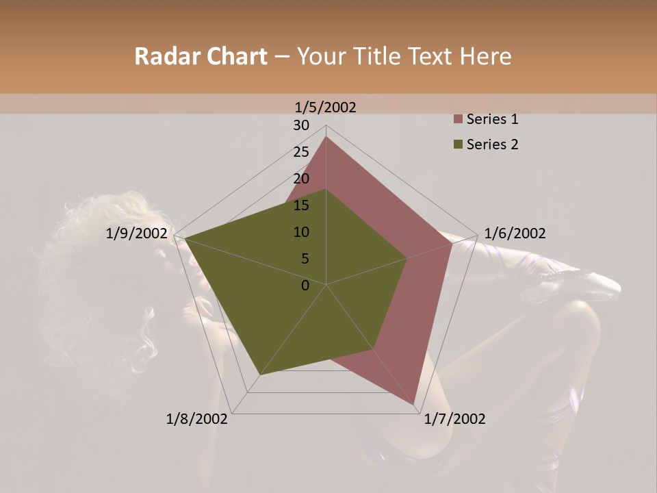 Blond Tiptoe Female PowerPoint Template