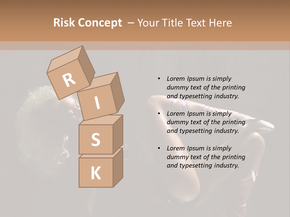 Blond Tiptoe Female PowerPoint Template