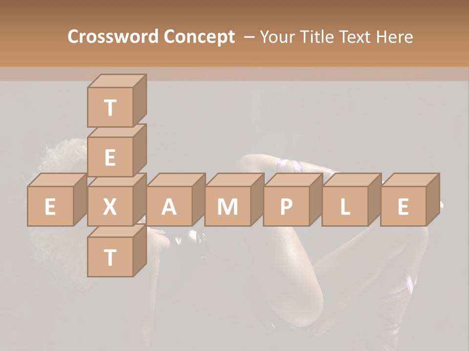 Blond Tiptoe Female PowerPoint Template