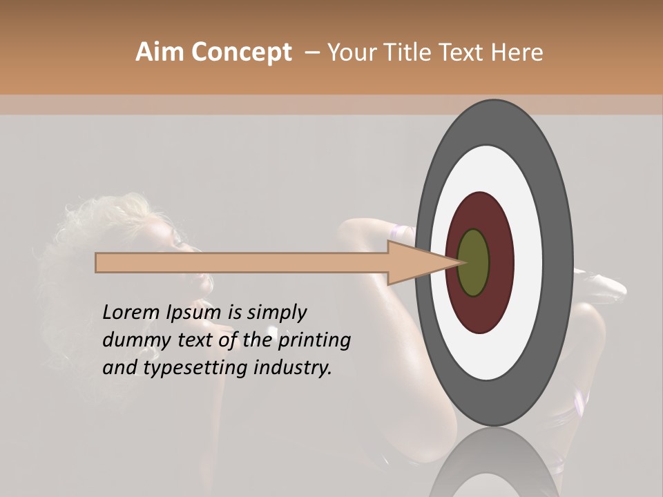 Blond Tiptoe Female PowerPoint Template