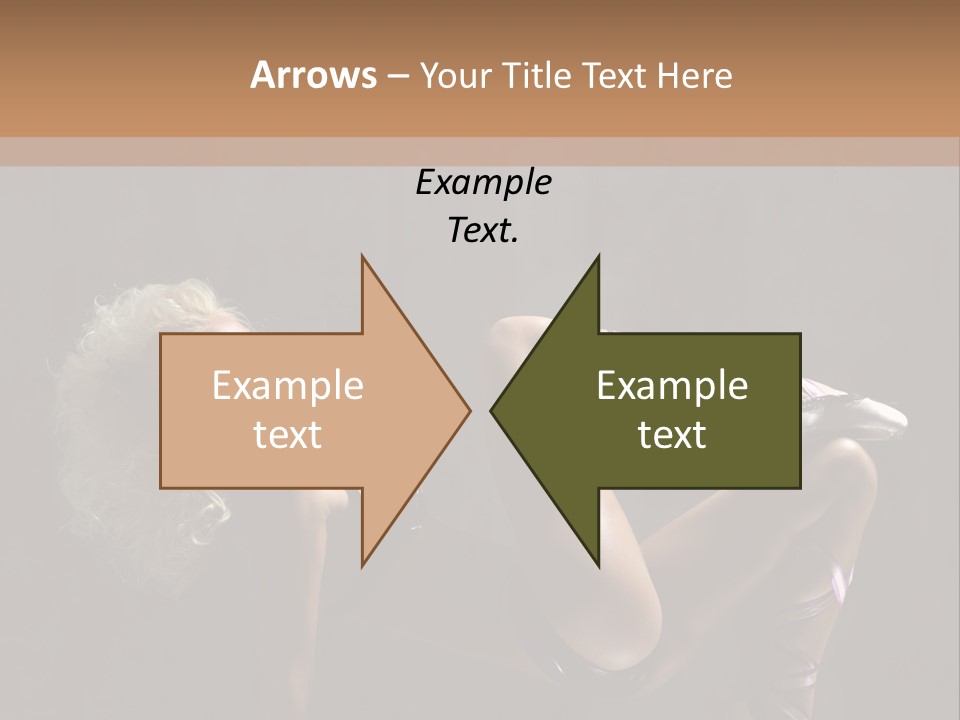 Blond Tiptoe Female PowerPoint Template