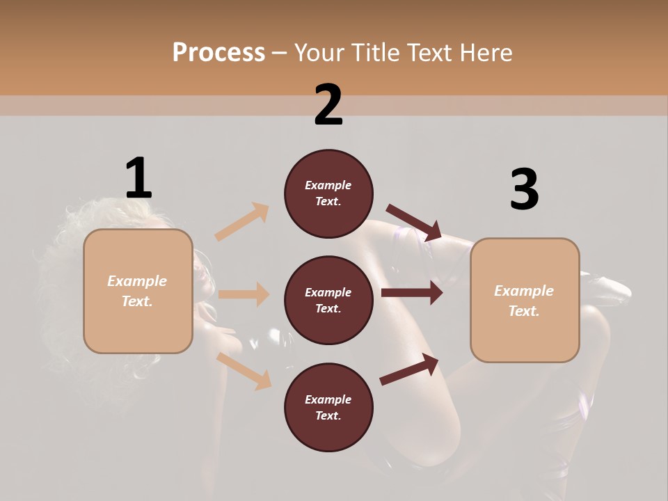 Blond Tiptoe Female PowerPoint Template