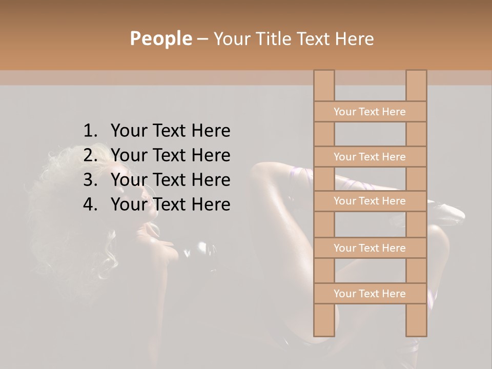Blond Tiptoe Female PowerPoint Template