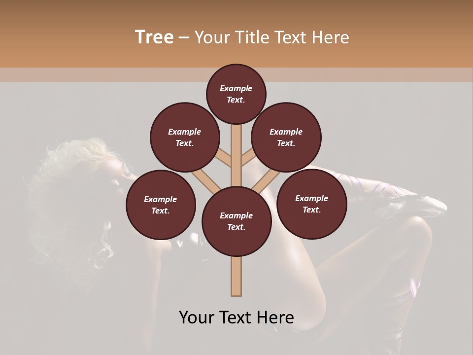 Blond Tiptoe Female PowerPoint Template