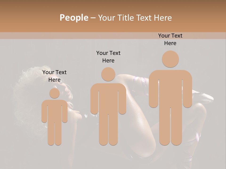 Blond Tiptoe Female PowerPoint Template