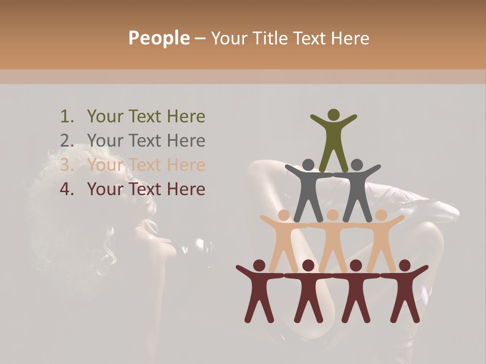 Blond Tiptoe Female PowerPoint Template