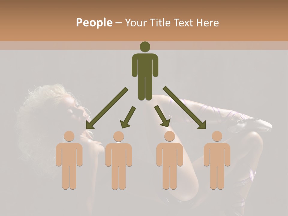 Blond Tiptoe Female PowerPoint Template