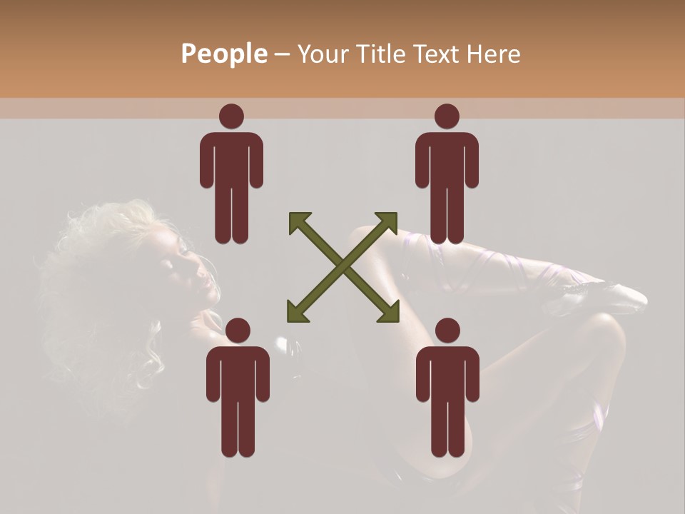 Blond Tiptoe Female PowerPoint Template