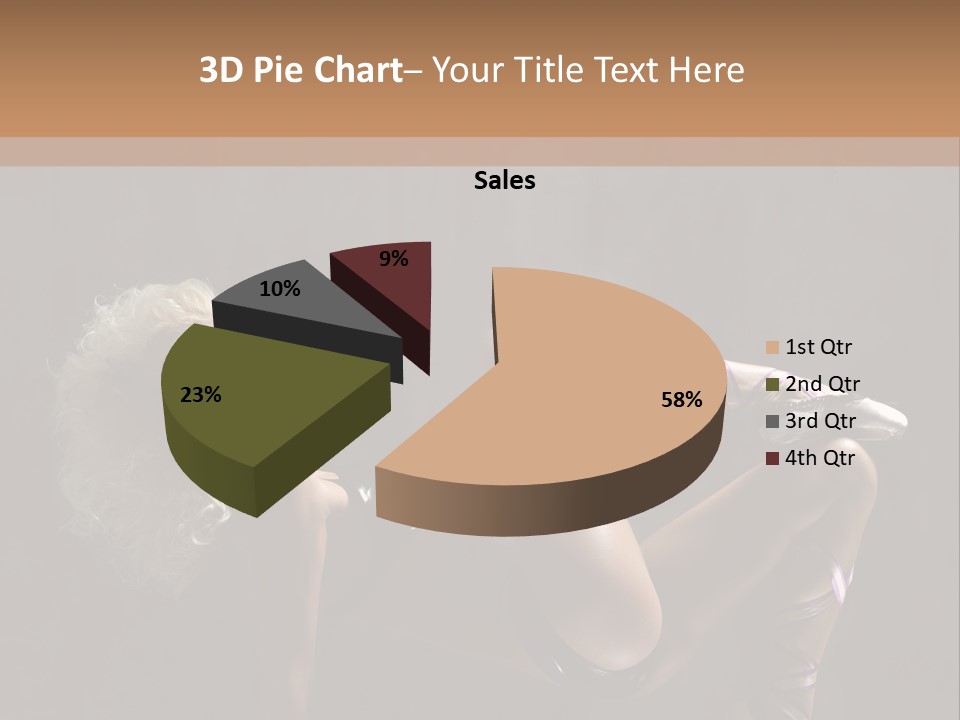 Blond Tiptoe Female PowerPoint Template