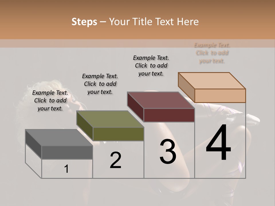 Blond Tiptoe Female PowerPoint Template