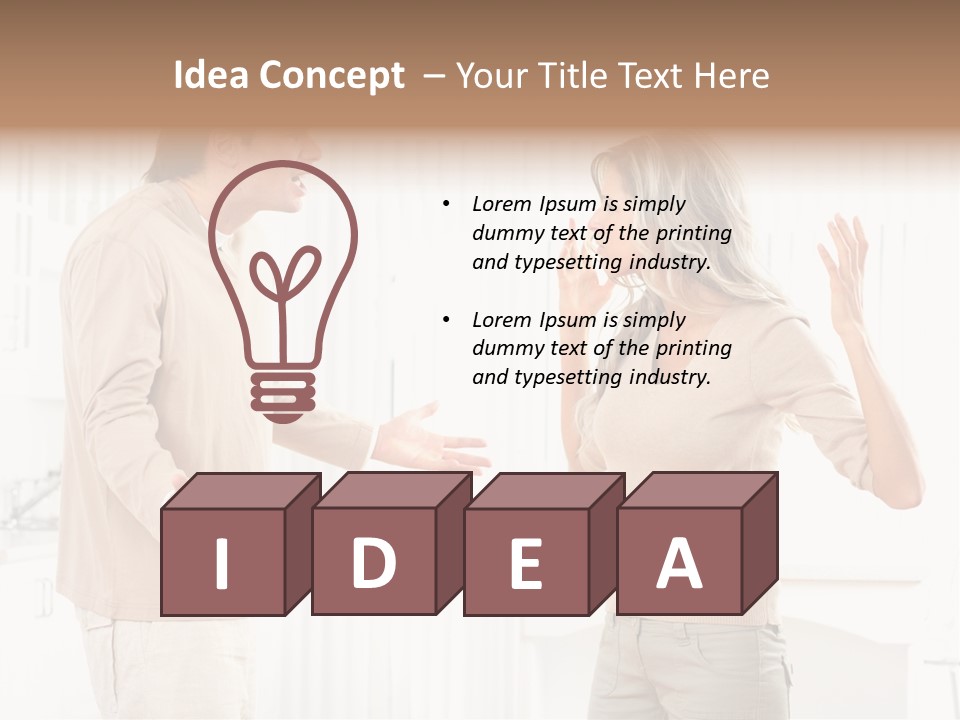 Argue White Indoor PowerPoint Template