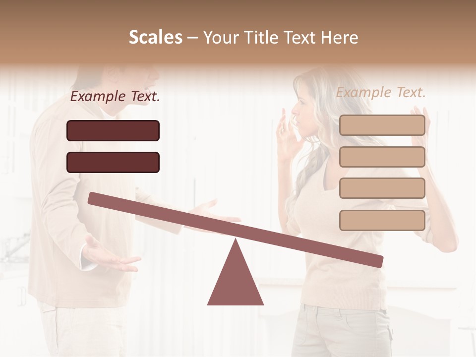 Argue White Indoor PowerPoint Template