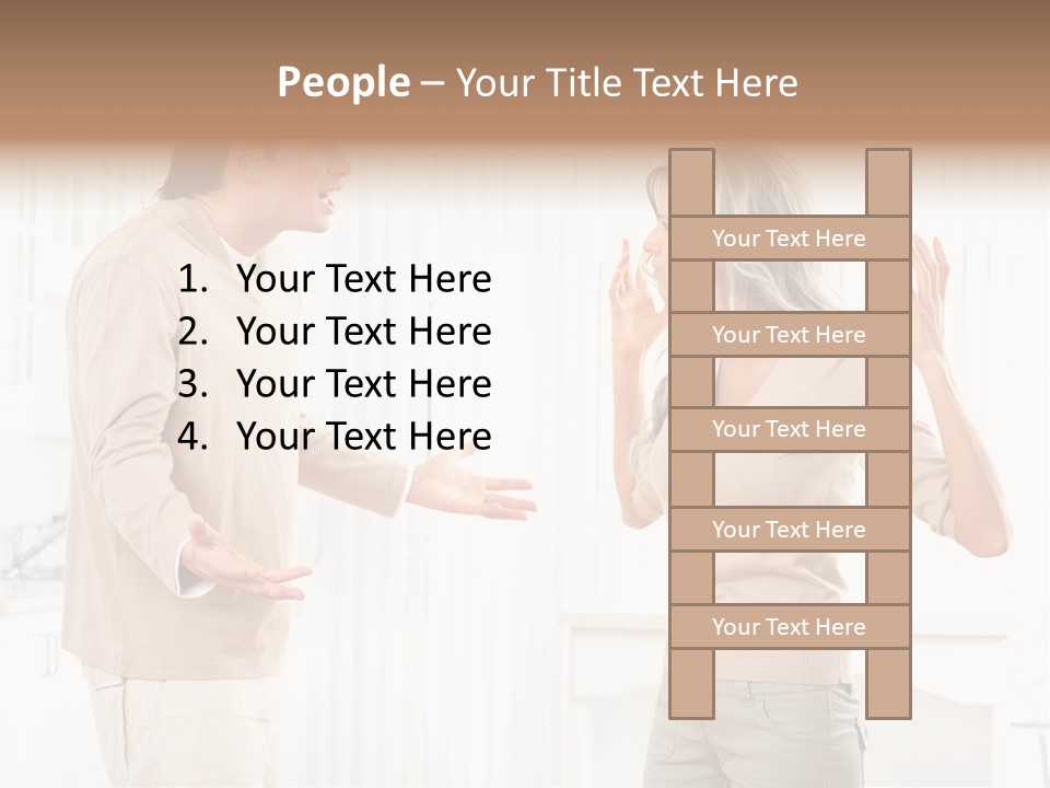 Argue White Indoor PowerPoint Template