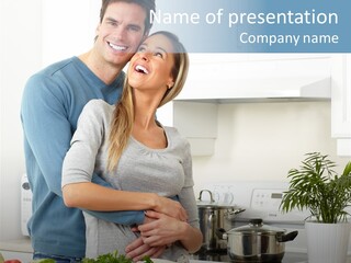 People Greens Couple PowerPoint Template