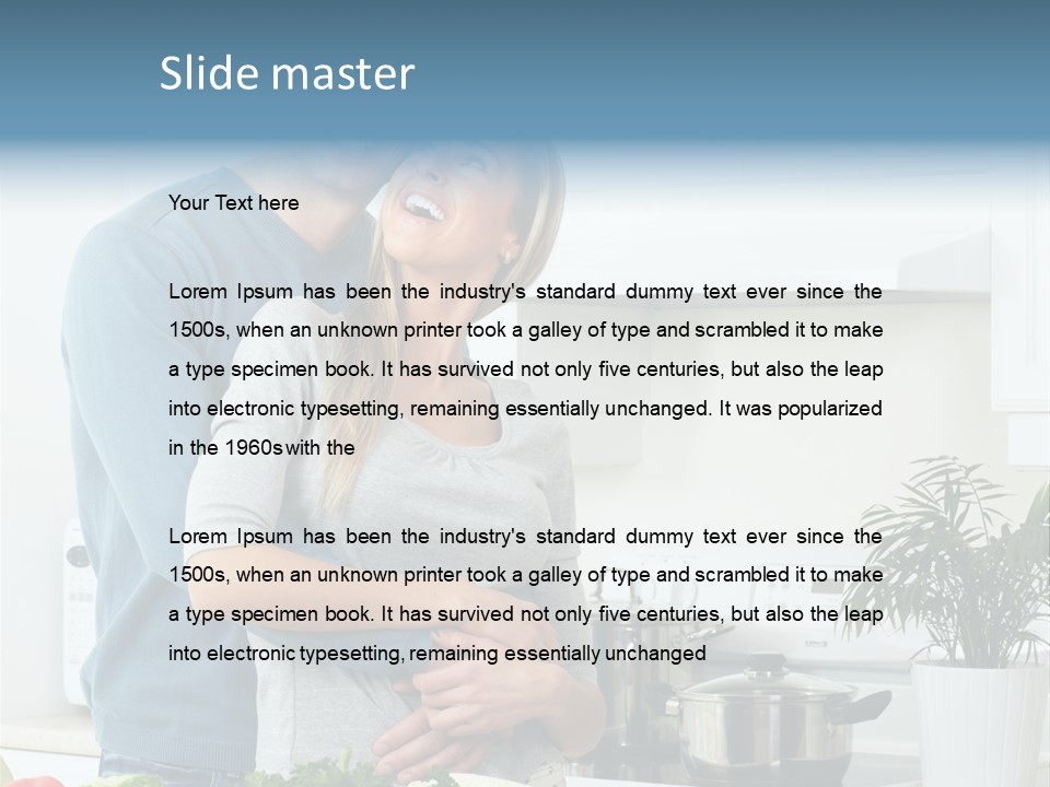 People Greens Couple PowerPoint Template