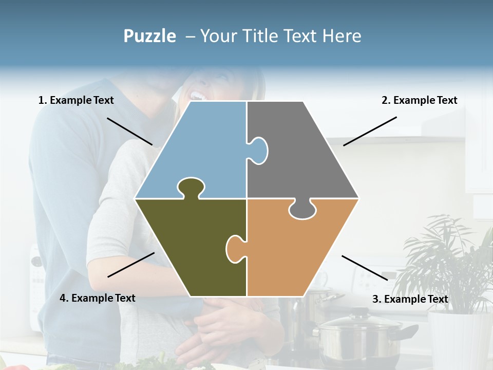 People Greens Couple PowerPoint Template