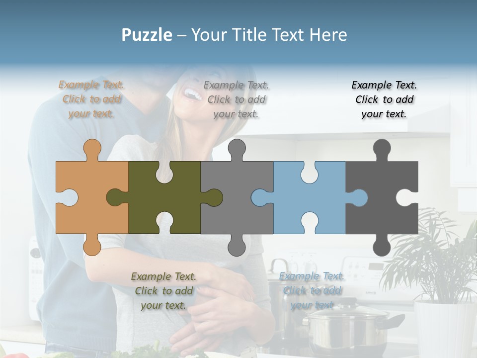 People Greens Couple PowerPoint Template