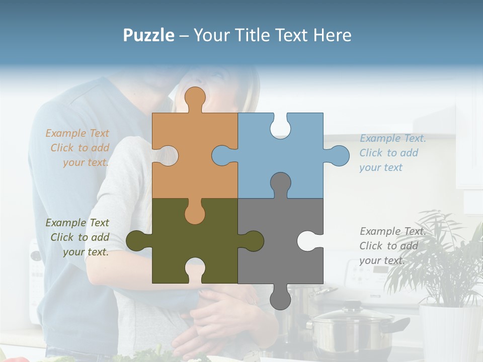 People Greens Couple PowerPoint Template