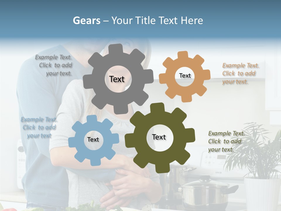 People Greens Couple PowerPoint Template