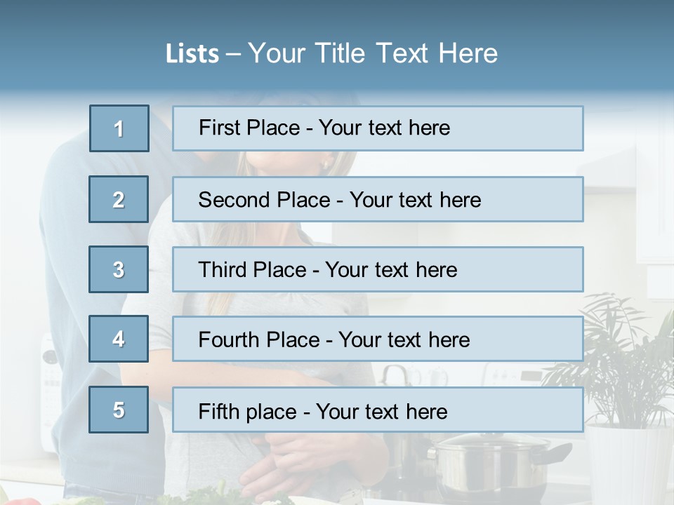 People Greens Couple PowerPoint Template