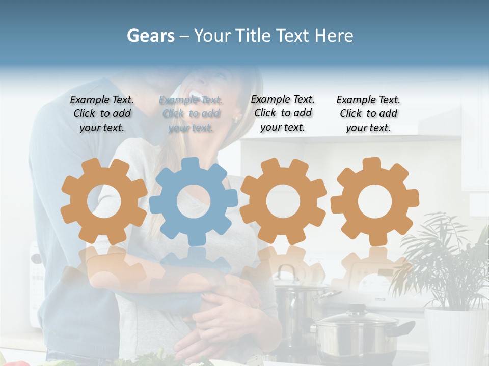 People Greens Couple PowerPoint Template