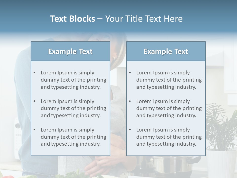 People Greens Couple PowerPoint Template
