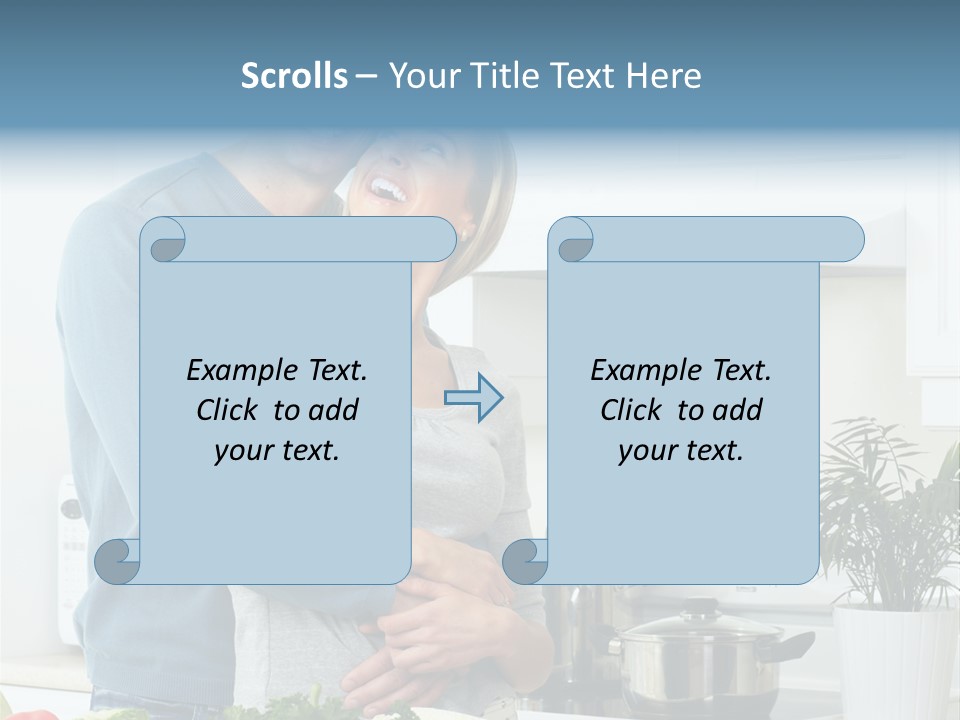 People Greens Couple PowerPoint Template
