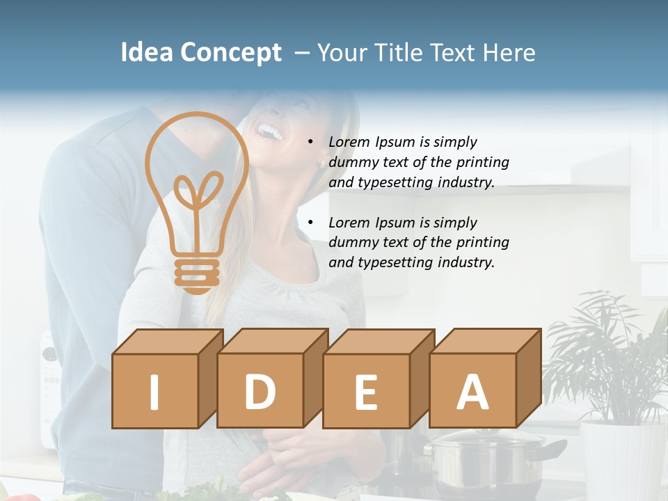 People Greens Couple PowerPoint Template