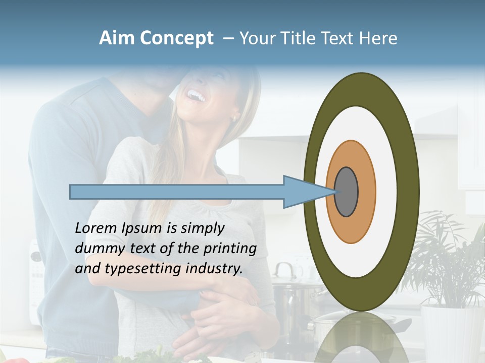 People Greens Couple PowerPoint Template