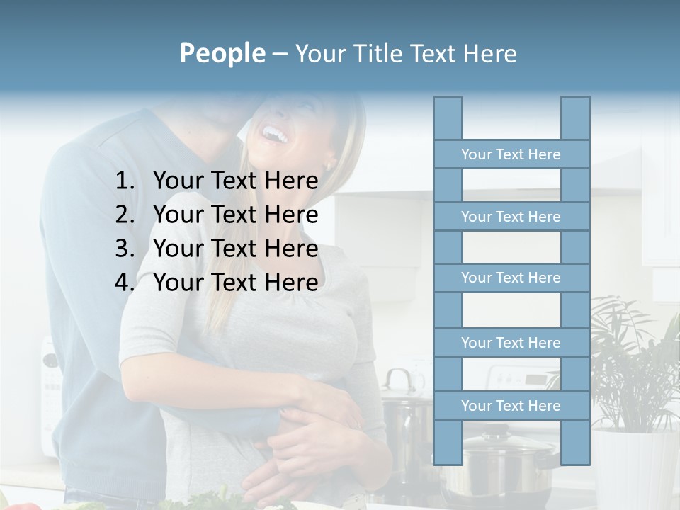 People Greens Couple PowerPoint Template