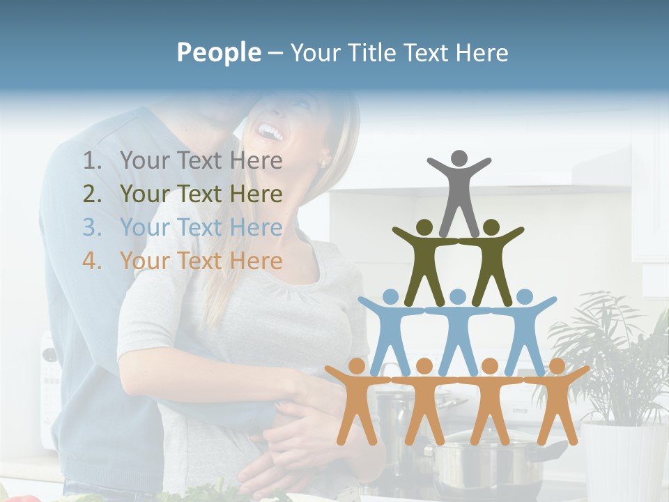 People Greens Couple PowerPoint Template