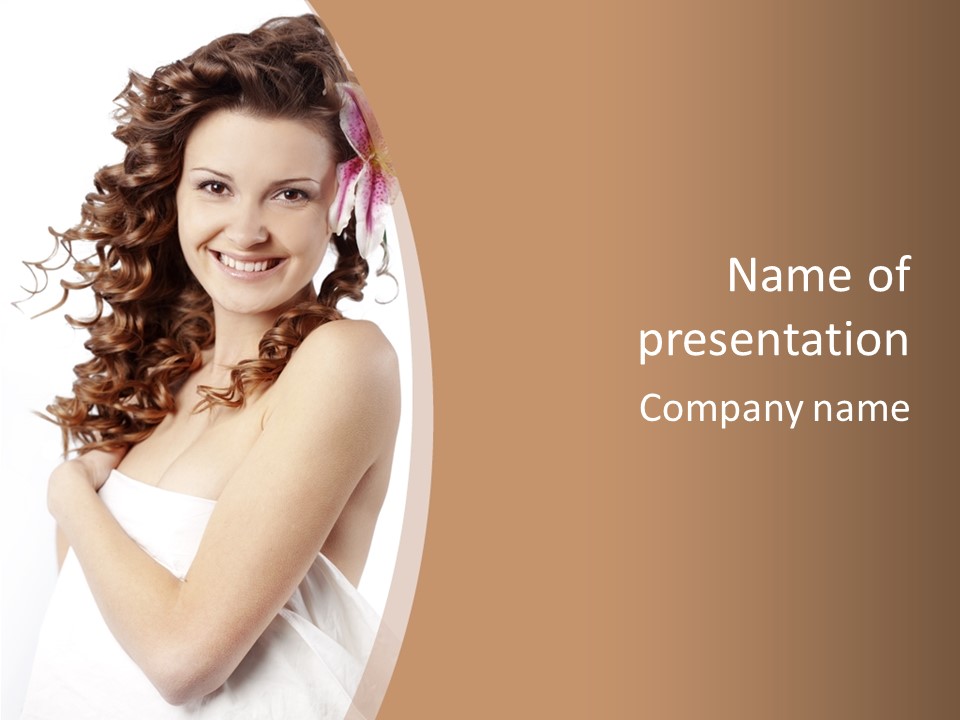 Woman Human Pure PowerPoint Template