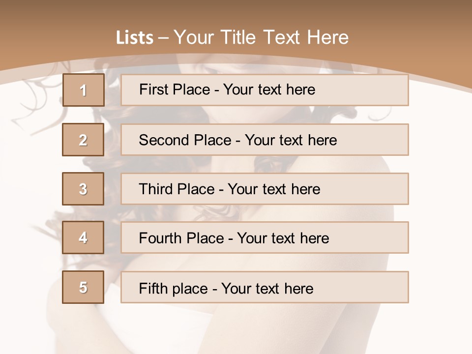 Woman Human Pure PowerPoint Template