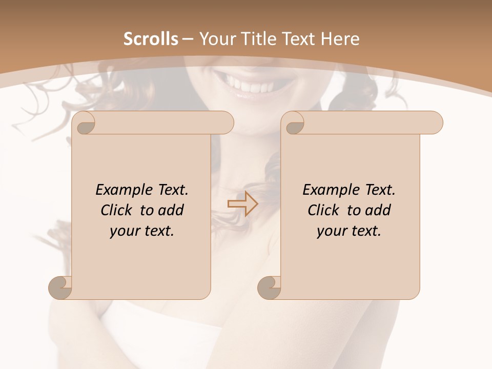 Woman Human Pure PowerPoint Template