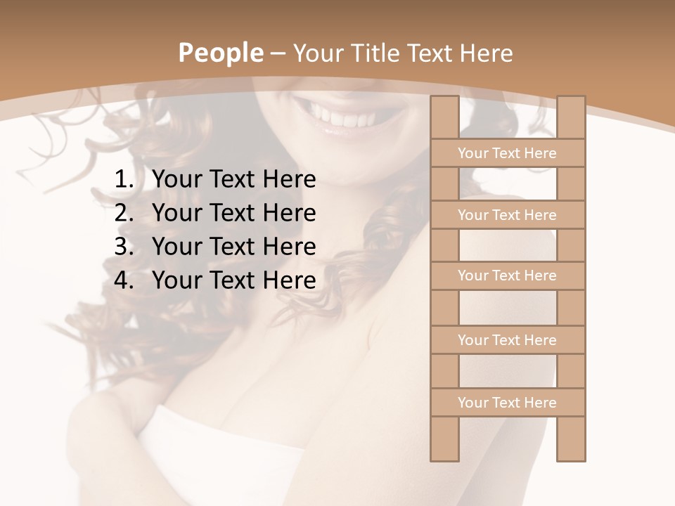 Woman Human Pure PowerPoint Template