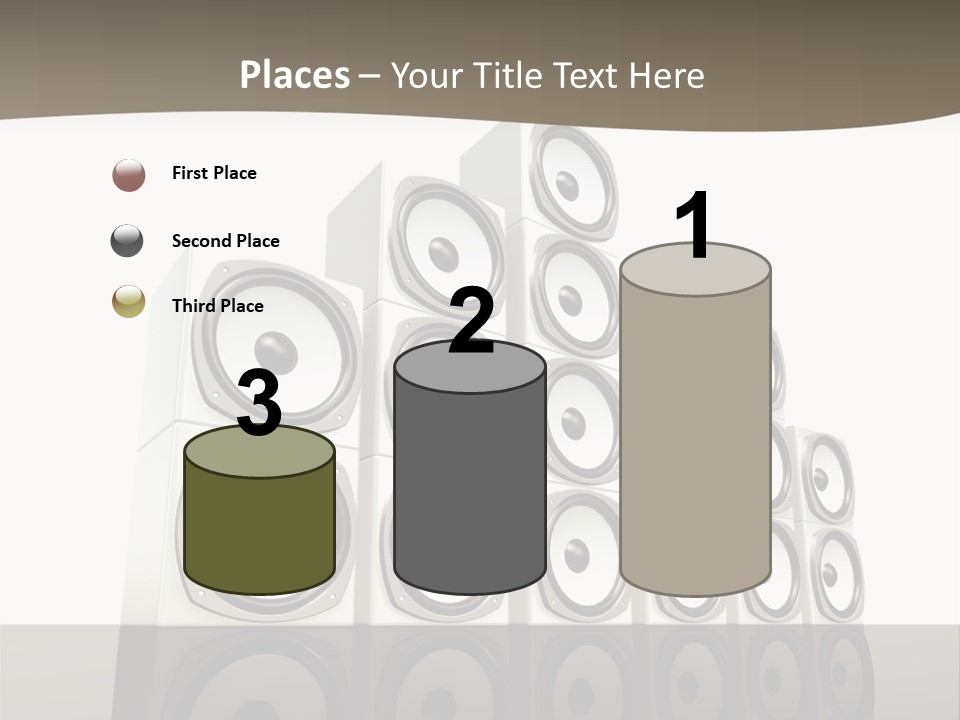 A Group Of Speakers Sitting On Top Of Each Other PowerPoint Template