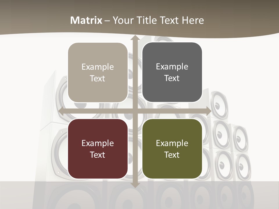 A Group Of Speakers Sitting On Top Of Each Other PowerPoint Template
