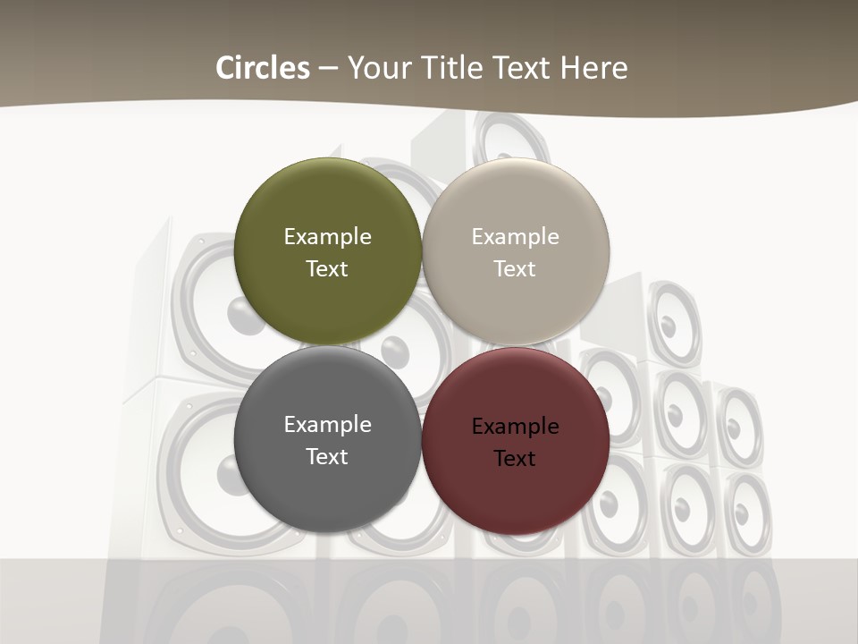 A Group Of Speakers Sitting On Top Of Each Other PowerPoint Template