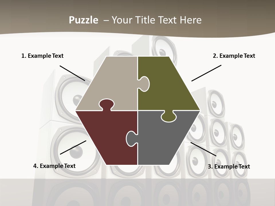 A Group Of Speakers Sitting On Top Of Each Other PowerPoint Template