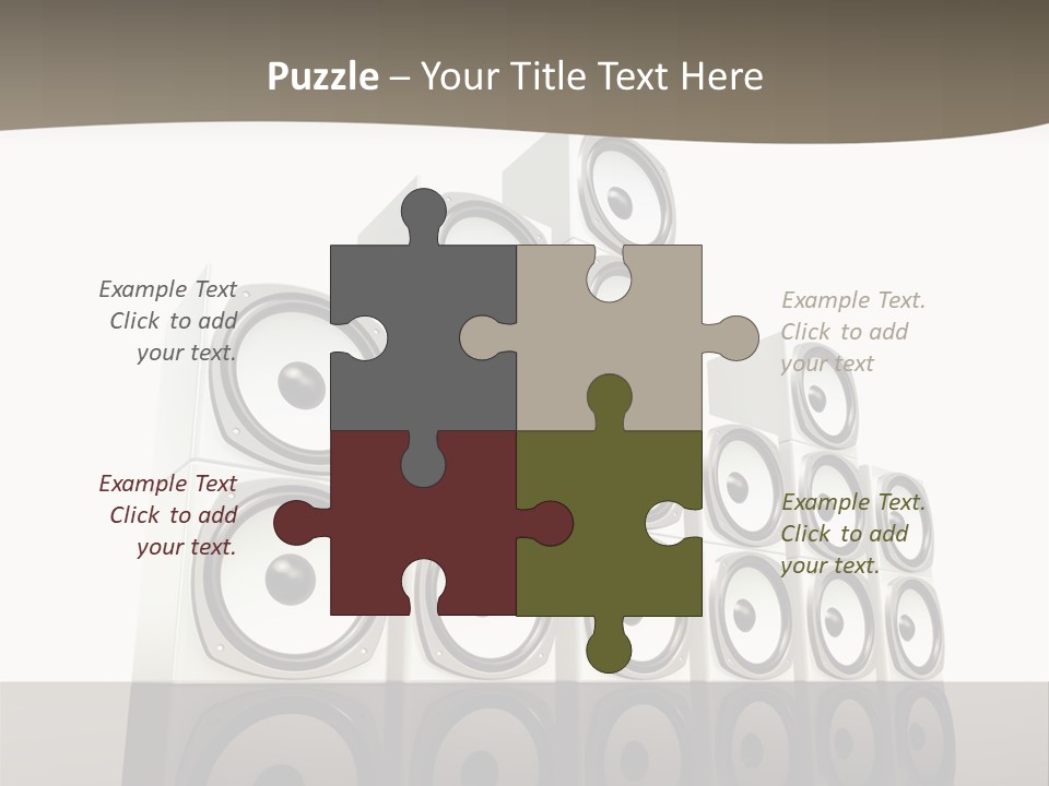 A Group Of Speakers Sitting On Top Of Each Other PowerPoint Template