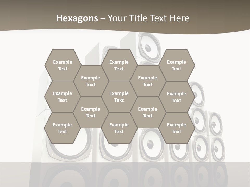 A Group Of Speakers Sitting On Top Of Each Other PowerPoint Template