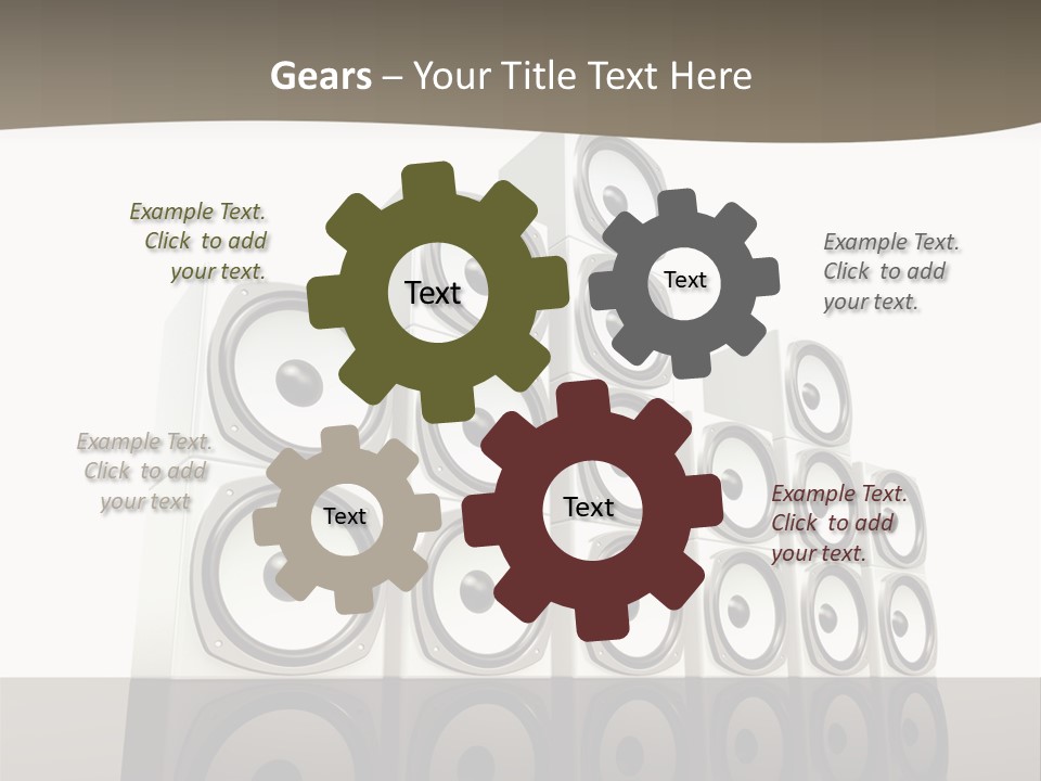 A Group Of Speakers Sitting On Top Of Each Other PowerPoint Template