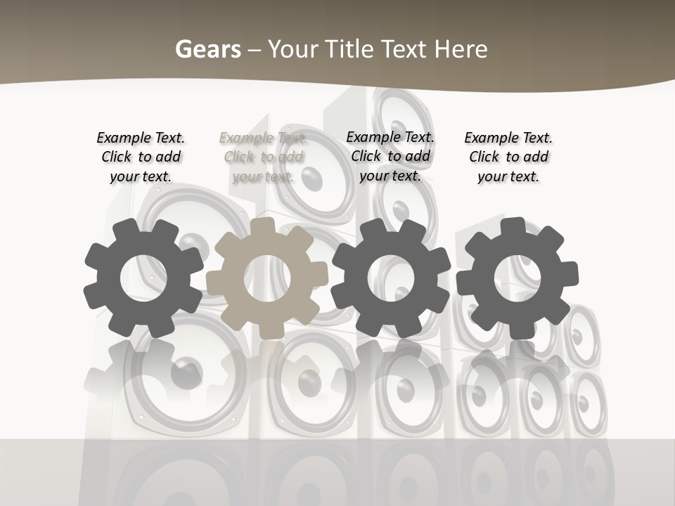 A Group Of Speakers Sitting On Top Of Each Other PowerPoint Template